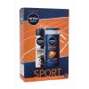 Nivea Men Sport Ultimate Sport Duo Подаръчен комплект душ гел Men Sport 250 ml + спрей против изпотяване Black &amp; White Invisible Ultimate Impact 150 ml