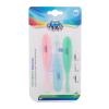 Canpol babies Baby Toothbrush Trainer Set Подаръчен комплект четка за масаж 1 бр + гумена четка за първите зъбки 1 бр + четка за зъби 1 бр