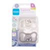 MAM Supreme Silicone Pacifier 6m+ White &amp; Grey Биберон за деца 2 бр