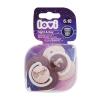 LOVI Night &amp; Day Dynamic Soother Girl 6-18m Биберон за деца 2 бр