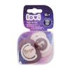 LOVI Night &amp; Day Dynamic Soother Girl 18m+ Биберон за деца 2 бр