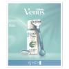 Gillette Venus Подаръчен комплект самобръсначка Venus Smooth 1 бр + резервни ножчета 1 бр + гел за бръснене Satin Care Sensitive Aloe Vera 75 ml