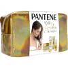 Pantene PRO-V Your Golden Me Time Kit Подаръчен комплект шампоан Intensive Repair 250 ml + балсам Intensive Repair 200 ml + масло за коса Keratin Protect Oil 100 ml + интензивна грижа за коса Serum Shots Intensive Repair 3x15 ml + козметична чантичка