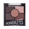 Rimmel London Scandaleyes 5 Pan Eyeshadow Palette Сенки за очи за жени 3,8 g Нюанс 003 Rose Quartz