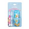 Pinkfong Baby Shark Set Подаръчен комплект четки за зъби 2 бр + паста за зъби 75 ml + чашка поставка за четки за зъби