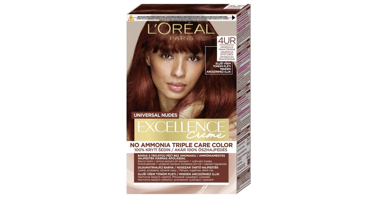 Loréal Paris Excellence Creme Triple Protection Боя за коса за жени 48 Ml Нюанс 4ur Universal 5321