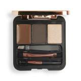 Makeup Revolution London Brow Sculpt Kit Комплекти и палитри за вежди за жени 2,2 g Нюанс Dark Brown