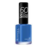 Rimmel London 60 Seconds Super Shine Лак за нокти за жени 8 ml Нюанс 828 Danny Boy, Blue!