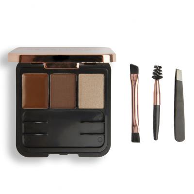 Makeup Revolution London Brow Sculpt Kit Комплекти и палитри за вежди за жени 2,2 g Нюанс Brown