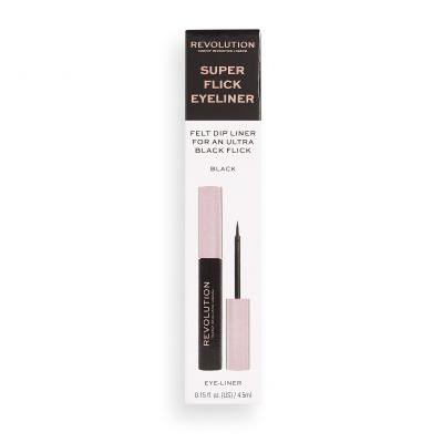 Makeup Revolution London Super Flick Eyeliner Очна линия за жени 4,5 ml Нюанс Black