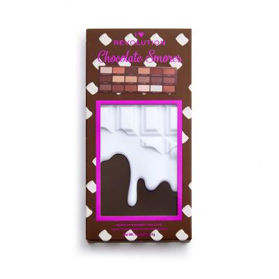 I Heart Revolution Chocolate Eyeshadow Palette Сенки за очи за жени 18 g Нюанс Smores Chocolate