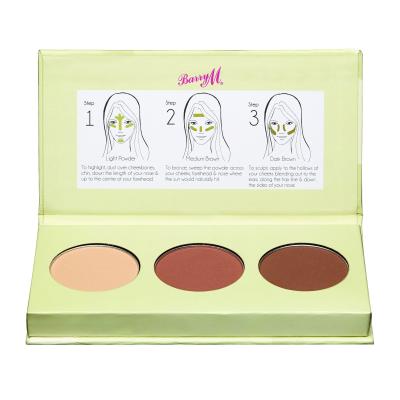 Barry M Flawless Chisel Cheeks Contour Kit Пудра за жени 2,5 g Нюанс Light - Medium