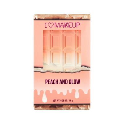 Makeup Revolution London I Heart Makeup Chocolate Duo Palette Хайлайтър за жени 11,2 g Нюанс Peach And Glow