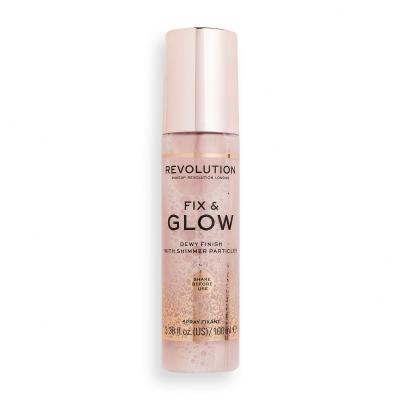 Makeup Revolution London Fix & Glow Dewy Finish Фиксатор за грим за жени 100 ml