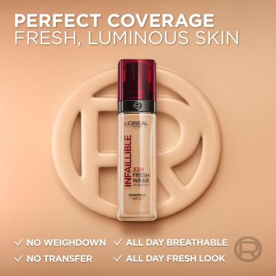 L&#039;Oréal Paris Infaillible 32H Fresh Wear SPF25 Фон дьо тен за жени 30 ml Нюанс 15