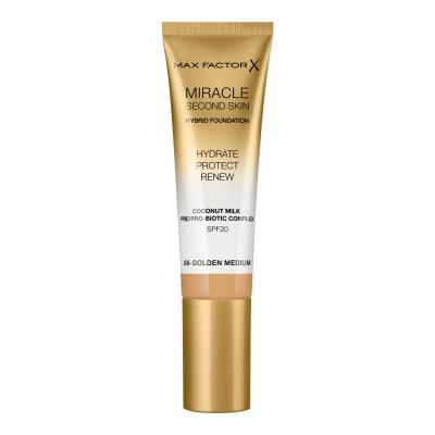 Max Factor Miracle Second Skin SPF20 Фон дьо тен за жени 30 ml Нюанс 06 Golden Medium