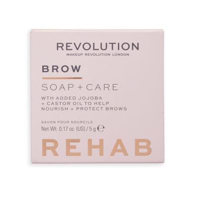 Makeup Revolution London Rehab Brow Soap + Care Гел и помада за вежди за жени 5 g