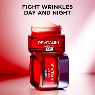 L&#039;Oréal Paris Revitalift Laser X3 Day Cream Подаръчен комплект дневен крем за лице Revitalift Laser X3 50 ml + нощен крем за лице Revitalift Laser X3 50 ml