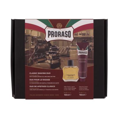 PRORASO Red Classic Shaving Duo Подаръчен комплект одеколон Red 100 ml + крем за бръснене Red 150 ml