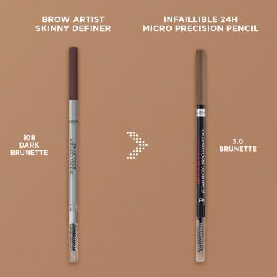 L&#039;Oréal Paris Infaillible Brows 24H Micro Precision Pencil Молив за вежди за жени 1,2 g Нюанс 3.0 Brunette