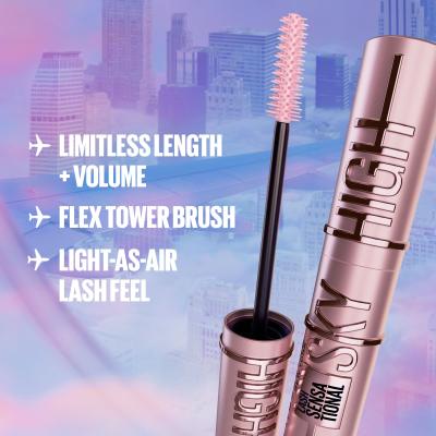 Maybelline Lash Sensational Sky High Спирала за жени 7,2 ml Нюанс 01 Very Black