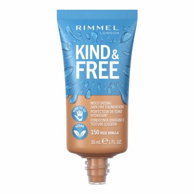 Rimmel London Kind &amp; Free Skin Tint Foundation Фон дьо тен за жени 30 ml Нюанс 150 Rose Vanilla