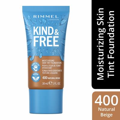 Rimmel London Kind &amp; Free Skin Tint Foundation Фон дьо тен за жени 30 ml Нюанс 400 Natural Beige