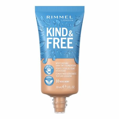 Rimmel London Kind &amp; Free Skin Tint Foundation Фон дьо тен за жени 30 ml Нюанс 10 Rose Ivory