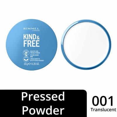 Rimmel London Kind &amp; Free Healthy Look Pressed Powder Пудра за жени 10 g Нюанс 01 Translucent