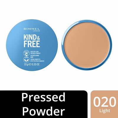 Rimmel London Kind &amp; Free Healthy Look Pressed Powder Пудра за жени 10 g Нюанс 020 Light