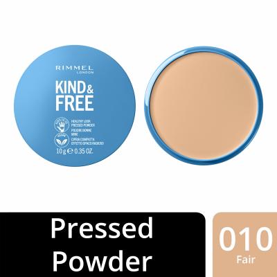 Rimmel London Kind &amp; Free Healthy Look Pressed Powder Пудра за жени 10 g Нюанс 010 Fair