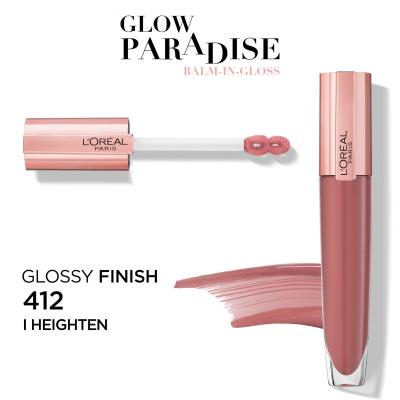 L&#039;Oréal Paris Glow Paradise Balm In Gloss Блясък за устни за жени 7 ml Нюанс 412 I Heighten