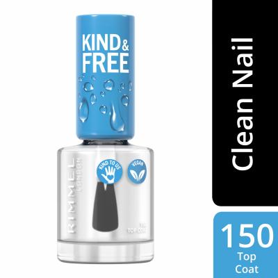 Rimmel London Kind &amp; Free Лак за нокти за жени 8 ml Нюанс 150 Top Coat