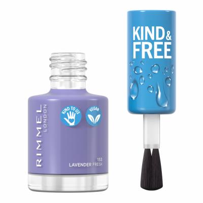 Rimmel London Kind &amp; Free Лак за нокти за жени 8 ml Нюанс 153 Lavender Light