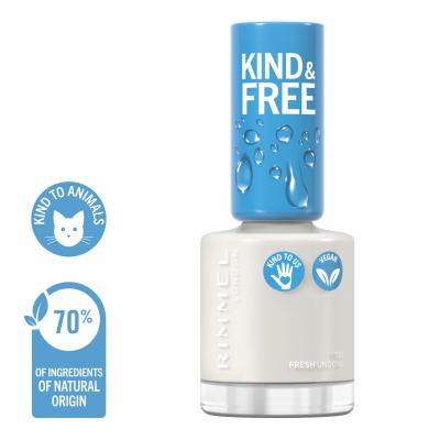 Rimmel London Kind &amp; Free Лак за нокти за жени 8 ml Нюанс 151 Fresh Undone