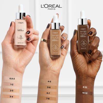 L&#039;Oréal Paris True Match Nude Plumping Tinted Serum Фон дьо тен за жени 30 ml Нюанс 2-3 Light