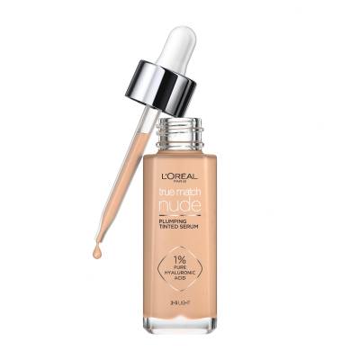 L&#039;Oréal Paris True Match Nude Plumping Tinted Serum Фон дьо тен за жени 30 ml Нюанс 2-3 Light