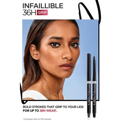 L&#039;Oréal Paris Infaillible Grip 36H Gel Automatic Eye Liner Молив за очи за жени 1,2 g Нюанс 004 Brown Denim