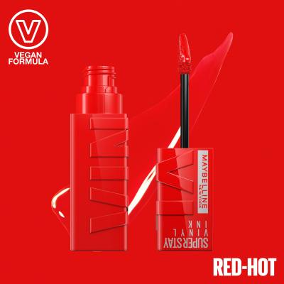 Maybelline Superstay Vinyl Ink Liquid Червило за жени 4,2 ml Нюанс 25 Red-Hot