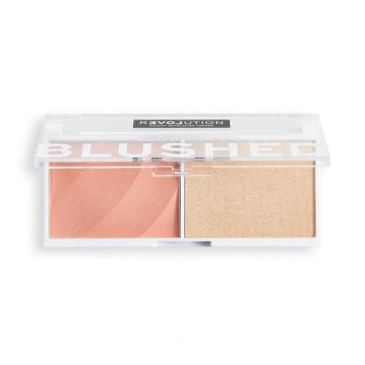 Revolution Relove Colour Play Blushed Duo Blush &amp; Highlighter Контурираща палитра за жени 5,8 g Нюанс Sweet