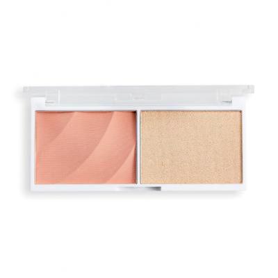 Revolution Relove Colour Play Blushed Duo Blush &amp; Highlighter Контурираща палитра за жени 5,8 g Нюанс Sweet