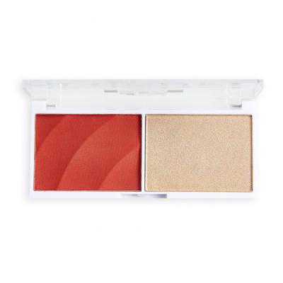 Revolution Relove Colour Play Blushed Duo Blush &amp; Highlighter Контурираща палитра за жени 5,8 g Нюанс Daydream