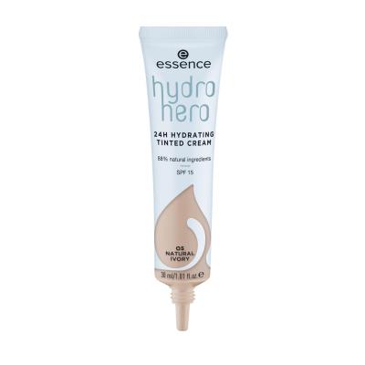 Essence Hydro Hero 24H Hydrating Tinted Cream SPF15 Фон дьо тен за жени 30 ml Нюанс 05 Natural Ivory