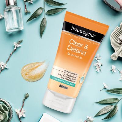 Neutrogena Clear &amp; Defend Facial Scrub Ексфолиант 150 ml