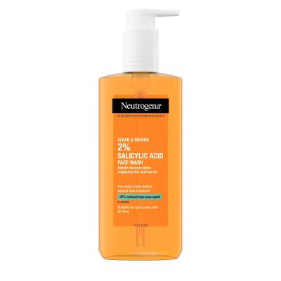 Neutrogena Clear & Defend 2% Salicylic Acid Facial Wash Почистващ гел 200 ml