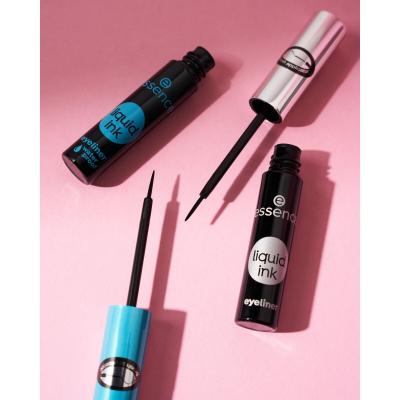 Essence Liquid Ink Eyeliner Waterproof Очна линия за жени 3 ml Нюанс Black