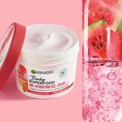 Garnier Body Superfood 48h Hydrating Gel-Cream Watermelon &amp; Hyaluronic Acid Крем за тяло за жени 380 ml