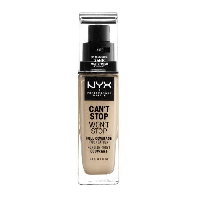 NYX Professional Makeup Can't Stop Won't Stop Фон дьо тен за жени 30 ml Нюанс 6.5 Nude