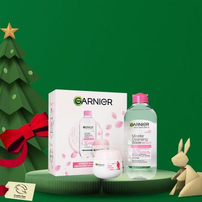 Garnier Skin Naturals Rose Cream Gift Set Подаръчен комплект дневен крем за лице Skin Naturals Rose Cream 50 ml + мицеларна вода Skin Naturals Micellar Cleansing Water All-In-1 400 ml