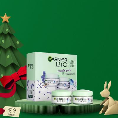 Garnier Bio Lavandin Youth Подаръчен комплект дневен крем за лице Bio Lavandin Youth Plumping Day Cream 50 ml + нощен крем за лице Bio Lavandin Youth Plumping Night Cream 50 ml